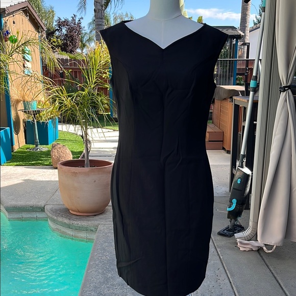 Elegant Black Sleeveless Dress - Picture 1 of 5
